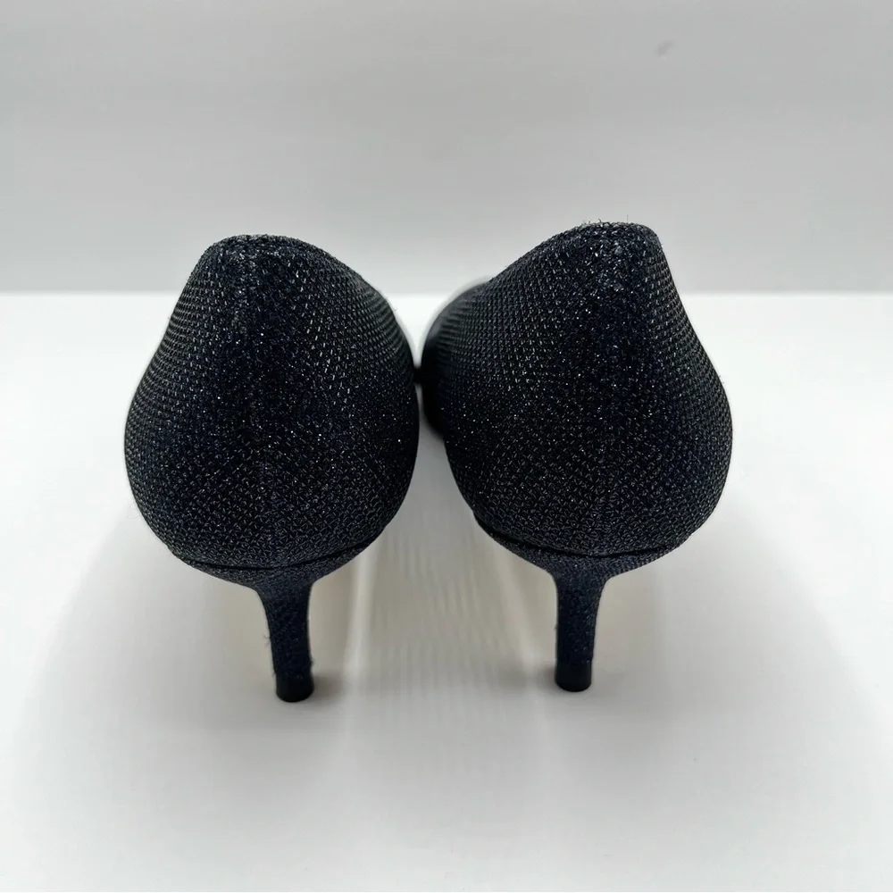 LK Bennett Women’s Sz 10.5 Audrey Kitten Heels Sparkle Navy Blue Wedding Fancy
